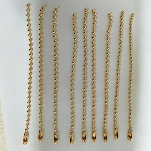 Beaded Chain 2.4mm Gold 12cm For Bags Jewelry Crafts Gifts - Product Image 3