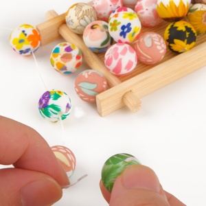Al por mayor: Cuentas de silicona con patrón de flor de cerezo, focales y de otros diseños, masticables, para la fabricación de collares de chupete DIY, juguetes de lactancia y accesorios para la creación de bolígrafos. - Product Image 3
