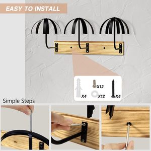Eco-Friendly Classic/Modern Style Wooden Braided Hair Towel Rack Five Layers Food Grade <b>Vegetable</b> Oil for Home/Wig Shop - Product Image 5