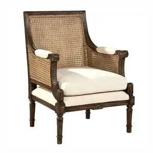 Super Supports Supplier Hot Products Living Room Antique Chair Cane Solid Wood Furniture