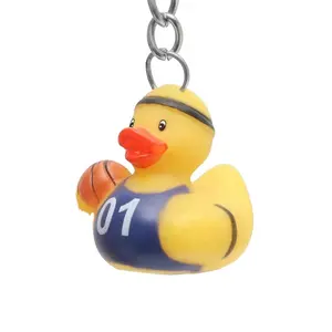 Zachte Pvc Rubber Duck Sleutelhanger & Hangers Eend Speelgoed