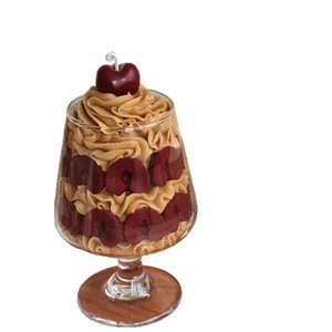 Simulated Cherry Parfait Glass Scented Candle Dessert <b>Cup</b> Soy Wax Candle Aesthetic Home Atmosphere Decor Gift - Product Image 6