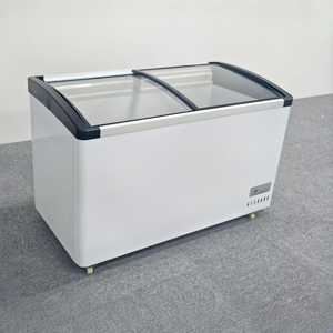 Congelador Comercial para Helados, Vitrina Refrigerada con Vidrio Curvo, Congelador Horizontal Transparente para Pasteles - Product Image 5