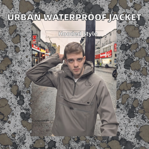 Veste coupe-vent matelassée zippée imperméable de haute qualité, style chic urbain, respirante, en toile tissée, avec logo frontal, pour l'automne - Product Image 2