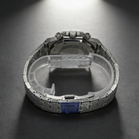 Montre pour homme SEILOCE tendance et décontractée en acier inoxydable avec calendrier, cadran de 42 mm, aiguilles lumineuses, mouvement à quartz VK63