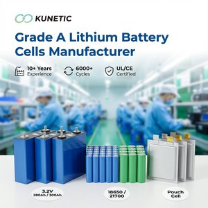 แบตเตอรี่ทรงปริซึม KUNETIC เกรด 3.2V ความจุ 304Ah-320Ah 8000 รอบการใช้งาน DIY ระบบกักเก็บพลังงานแสงอาทิตย์ 48V สำหรับรถยนต์ไฟฟ้า อุณหภูมิการใช้งาน -30C~60C น้ำหนัก 5.6 กก. - Product Image 6