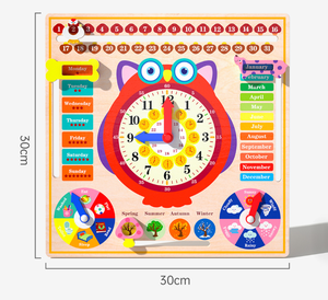 Calendario in Legno Montessori per Bambini, Orologio Meteorologico, Gioco da Tavolo Educativo per l'Apprendimento Cognitivo Precoce, Regalo per Bambini e Bambine - Product Image 6