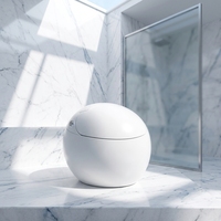 WC intelligent de luxe à montage au sol avec chasse d'eau S-trap, siège chauffant automatique et design moderne – Confort optimal et utilisation facile