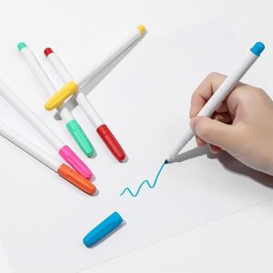 Marqueurs d'aquarelle lavables non toxiques pour enfants, ensemble de 6 couleurs personnalisées à prix abordable, cadeaux promotionnels - Product Image 3
