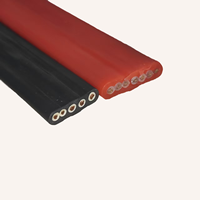 Câble plat en cuivre et caoutchouc 450/750V, tailles 6mm-35mm, multi-conducteurs, flexible, ignifuge, résistant à la traction, pour ascenseur