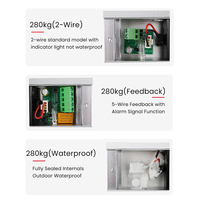 12V 280KG 600LBS Gaya Penahan Kunci Magnetik Pintu Tunggal untuk Sistem Keamanan Kontrol Akses Grosir Langsung Pabrik Kustom dan OEM