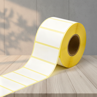 Étiquettes adhésives personnalisées en papier thermique 50*25mm en rouleau pour supermarché, sensibles à la chaleur