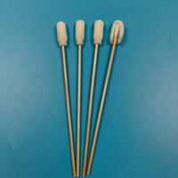 Écouvillon en éponge sans peluches 720 pour laboratoire, applicateur en coton avec revêtement en mousse, écouvillon pour salle blanche avec tige en bois