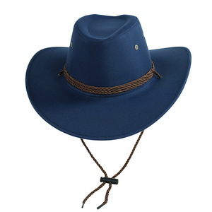 Sombrero <span class=keywords><strong>Vaquero</strong></span> Occidental Unisex de Doble Cara, de Terciopelo y Gamuza, de Ala Ancha, para Verano, para Montar a Caballo, Estilo Americano de Pradera - Product Image 5