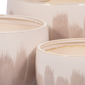 Set di 3 Vasi in Ceramica Moderni Arrotondati per Uso Interno ed Esterno - Product Image 6