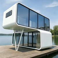 Cabine mobile préfabriquée insonorisée à structure en acier pour bureau de jardin moderne, studio de cour et travail à distance, type Apple Cabin House
