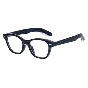 Montures optiques œil-de-chat ZS-98153 pour hommes, monture complète, verres PC anti-lumière bleue, style rétro, montures plano. - Product Image 3