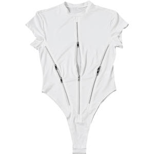 วิวิบลุค Z0206BS บอดี้สูทผู้หญิงใหม่ซิปเซ็กซี่ผอมเพรียวยืดแขนสั้นสีทึบบอดี้สูทเซ็กซี่แฟชั่นท็อปส์ - Product Image 6