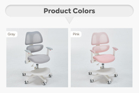 Chaise ergonomique en maille pour enfants avec dossier adaptatif à double aile et roulettes à verrouillage par gravité pour coin d'apprentissage et bureau à domicile