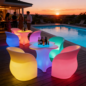 Tavolo da <span class=keywords><strong>Bar</strong></span> LED in Plastica di Lusso alla Moda, Arredamento Moderno Illuminato per KTV, Discoteche, Hotel e Ambienti Esterni - Product Image 2