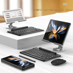Lười biếng gấp Kính thiên văn điện thoại di động bàn phím chủ Tablet xoay 360 độ đứng từ trường hợp điện thoại - Product Image 1