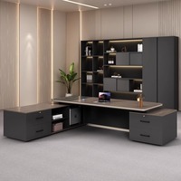 Moderno e minimalista High-End capo scrivania di lusso di lusso Executive supervisore Manager ufficio scrivania e sedia Set