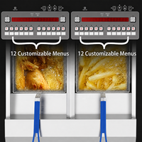 Friteuse commerciale ouverte de poulet à levage automatique électrique et gaz SS 304 avec dispositif de filtre à huile automatique pour restaurant de restauration rapide