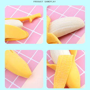 ลูกบอลบีบแก้เครียดรูปกล้วย TPR กล้วยจำลอง ของเล่นบีบคลายเครียดแบบยืดได้ - Product Image 2