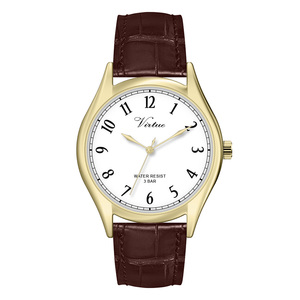 Montre à <span class=keywords><strong>quartz</strong></span> 2026 Virtue avec boîtier argenté poli, cadran <span class=keywords><strong>blanc</strong></span>, chiffres arabes, style minimaliste, pour le quotidien, les affaires et les loisirs, bracelet en cuir - Product Image 2