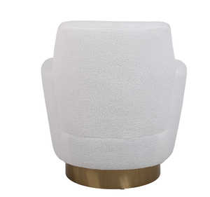 Fauteuil pivotant moderne en fausse fourrure Teddy pour salon et bureau à domicile, chaise de lecture confortable - Product Image 4