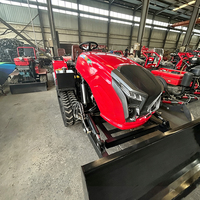 Tractor Agrícola de Alta Potencia 50/60/80/100/120HP Diésel con Orugas de Goma, Máquina Agrícola de Servicio Pesado con Bomba y Engranajes