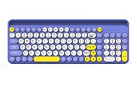 FV-866 Custom Round Keycaps 105-key Wireless Keyboard Colorful Waterproof Three-mode Pudding Keycaps Game Office Keyboard Gift