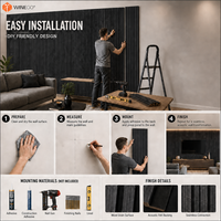 Panneau acoustique moderne en lattes de bois pour salon, chambre, mur TV, panneau mural décoratif insonorisant en mélamine, finition chêne noyer