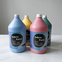 Peinture pour tissu 3,8 L, jumbo, non toxique, séchage rapide, à base d'eau, permanente, vente en gros pour l'artisanat textile