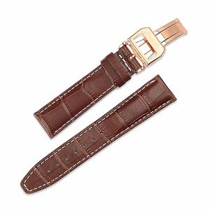 Sweatproof impermeable negro de grano superior de cuero reloj banda/correa de 22mm - Product Image 2