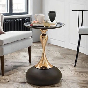 Pháp Bàn Cà Phê Dễ Dàng Để Lắp Ráp Châu Âu Sắt Bên Bảng Cho Không Gian Nhỏ Phong Cách Mộc Mạc Phòng Khách Đồ Nội Thất Nhà Kim Loại - Product Image 6