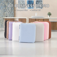 Carnet de planification A7 personnalisable à couverture rigide, classeur à anneaux, 45 feuilles lignées, pour le suivi professionnel et le commerce international