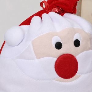 กระเป๋าเป้สะพายหลังลายซานตาคลอสสำหรับใส่ขนมขนาดใหญ่ ผ้ากำมะหยี่สีทอง พิมพ์ลายด้วยเทคนิค Thermal Transfer ของขวัญคริสต์มาสทันสมัย - Product Image 4