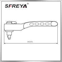 Clé à cliquet isolée à dégagement rapide SFREYA F8201, 1/4'' 3/8'' 1/2'', isolation de sécurité VDE 1000V, pour électricien