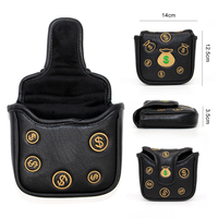 Livraison rapide en cuir Pu carré maillet Putter couverture Golf couvre-chefs en cuir broderie Golf Putter couvre-chef personnalisé