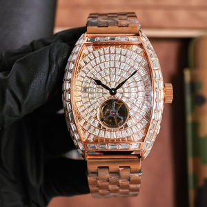 Orologio Super Skeleton da <span class=keywords><strong>Uomo</strong></span>, Elegante Orologio da Polso Impermeabile per Affari, Movimento Meccanico Automatico, Completamente Tempestato di Diamanti - Product Image 2