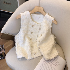 <span class=keywords><strong>Gilet</strong></span> ample pour <span class=keywords><strong>femme</strong></span>, col rond, style rétro polyvalent, nouvelle collection été 2026, vente en gros pour boutiques - Product Image 2