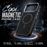 Coque de téléphone magnétique N52 en TPU+PC de luxe avec dissipation thermique en nid d'abeille pour 18 Pro Max 17 Pro 16 Air, dos respirant et rafraîchissant