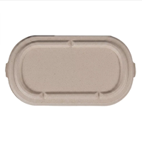 Boîte à lunch en bagasse de canne à sucre avec couvercles, vaisselle jetable, livraison rapide pour les programmes de repas scolaires