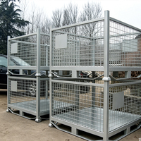Cage de stockage empilable pour pneus, pliable, thermolaquée, pour la logistique d'entrepôt
