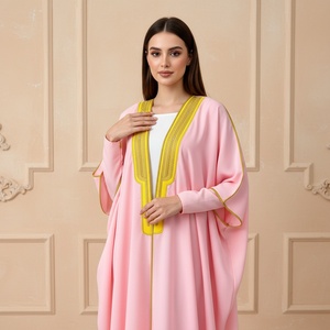 Abito da Sera di Lusso per Donna, <span class=keywords><strong>Abaya</strong></span> Rosa, Bisht, Stile <span class=keywords><strong>Arabo</strong></span> e Palestinese, per Matrimonio e Addio al Nubilato, Dubai 2026 - Product Image 5