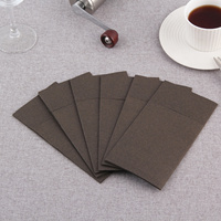 Serviettes de table colorées 1 pli effet lin Airlaid avec pochette, impression personnalisée 40*40cm, pliage 8 volets, 50 pièces/sac, logo personnalisé