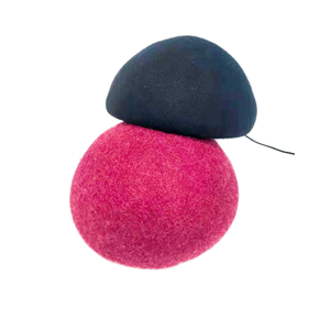 Béret en laine rouge unisexe <span class=keywords><strong>automne</strong></span>-hiver, broderie 3D, style conique à motif champignon en relief, pour tenue décontractée - Product Image 1
