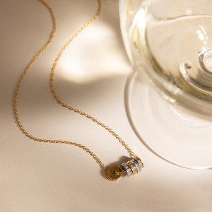Collier Pendentif Géométrique en Acier Inoxydable Plaqué Or 18K avec Sertissage Pavé, Bijou Quotidien, Idéal Cadeau - Product Image 2