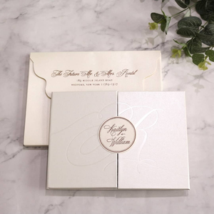 Folio de invitación de tapa dura creativo recién llegado de proveedor de tarjetas de boda Carte Dinvitation De Mariage - Product Image 2